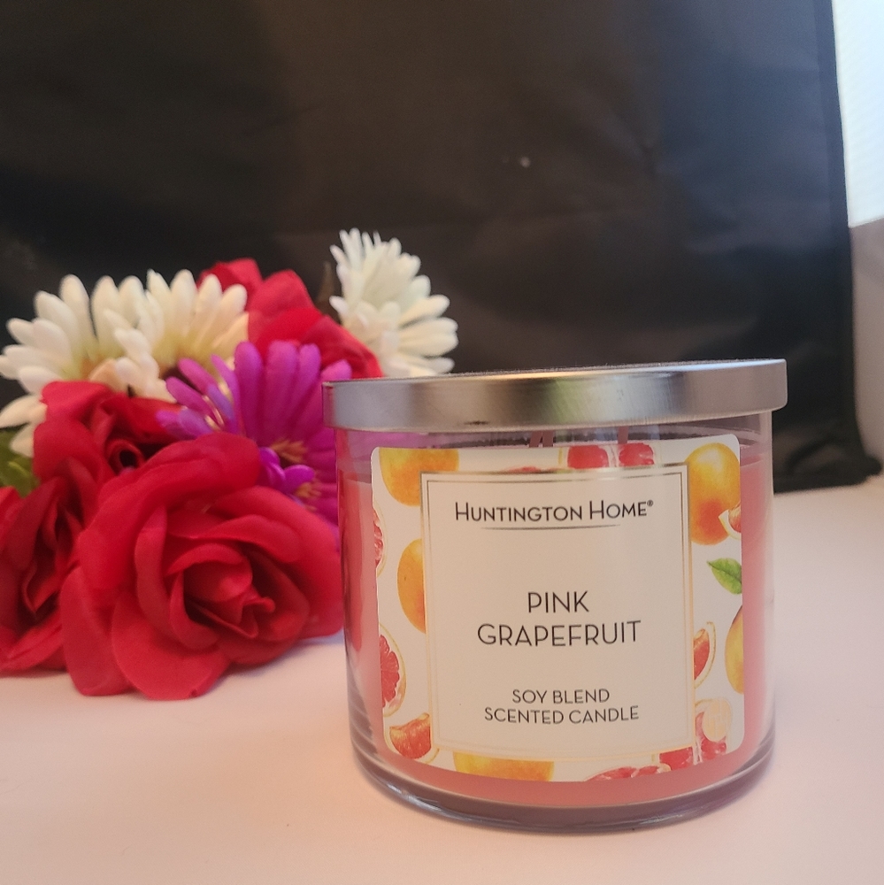 Brand New Pink Grapefruit 3 Wick Candle